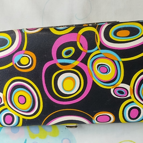 Women's Wallet Clutch Purse Clasp Colorful Hippie Hand Fashion By Metropolitan - Picture 10 of 16